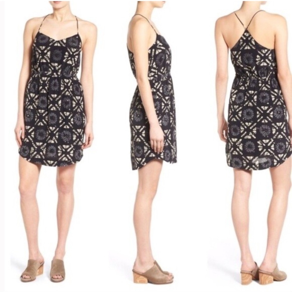 Madewell Silk Starview Cami Dress in Batik Grid